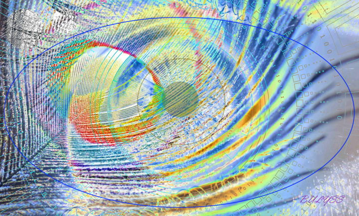Arte digital titulada "Bionic Eye" por Marc Bulyss, Obra de arte original, Pintura Digital