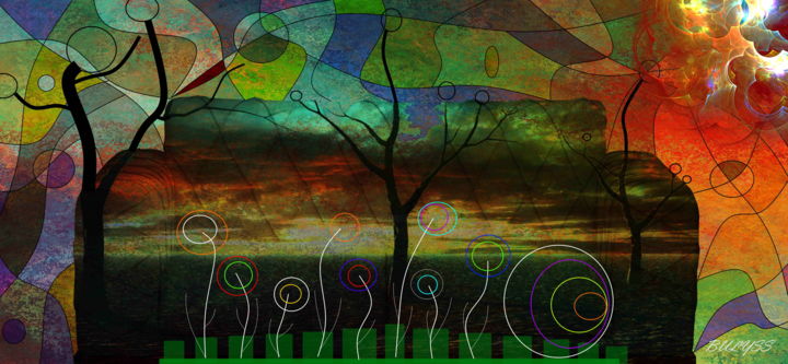 Arte digitale intitolato "Land Sofa" da Marc Bulyss, Opera d'arte originale, Pittura digitale