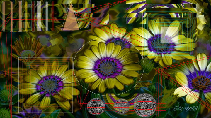 Digital Arts titled "The Flowers of God" by Marc Bulyss, Original Artwork, Digital Painting