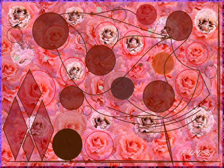 Arts numériques intitulée "Life in Roses" par Marc Bulyss, Œuvre d'art originale, Peinture numérique