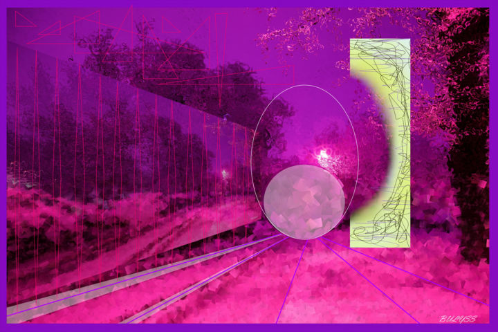Arte digital titulada "Purple Winters" por Marc Bulyss, Obra de arte original, Pintura Digital