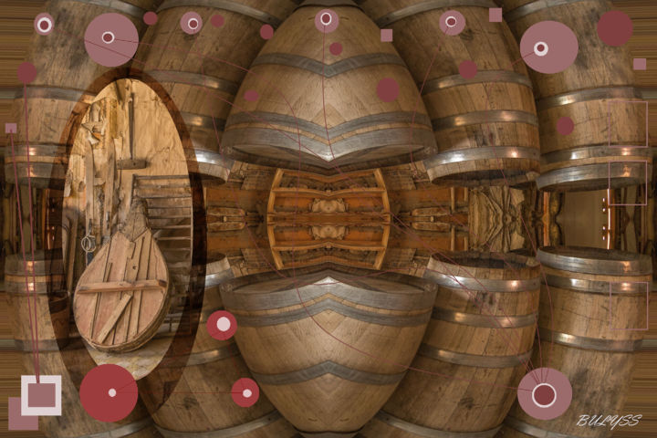 Digital Arts titled "Wine Merchant" by Marc Bulyss, Original Artwork, Digital Painting