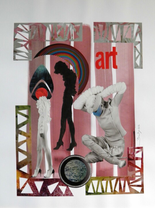 Collages titled "Fashion Shadow" by Marc Bulyss, Original Artwork, Collages