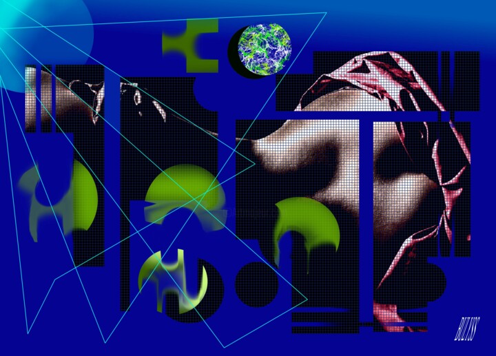 Arts numériques intitulée "Women the constella…" par Marc Bulyss, Œuvre d'art originale, Peinture numérique