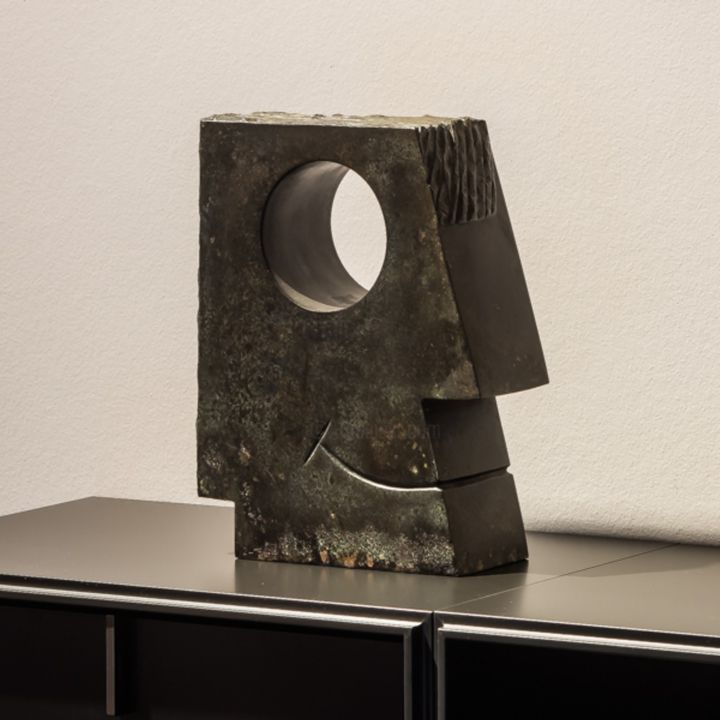 Sculpture titled "Smile" by Marc Caelenberghe, Original Artwork, Bronze