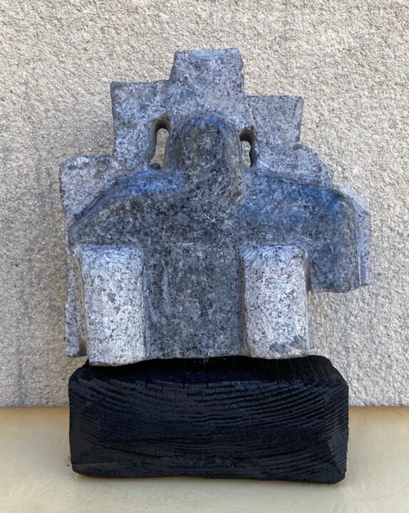 Sculpture titled "Paoz" by Marc Chauvin, Original Artwork, Stone
