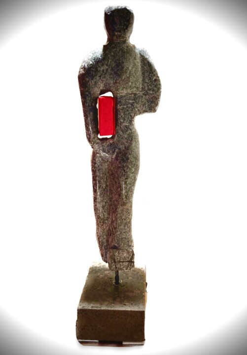 Rzeźba zatytułowany „Travail” autorstwa Marc Chauvin, Oryginalna praca, Kamień