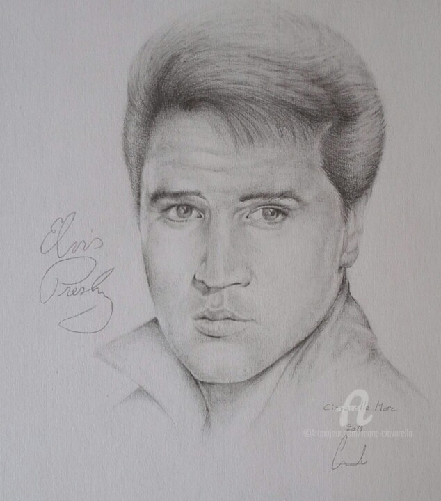 "Elvis Presley" başlıklı Resim Marc Ciavarella tarafından, Orijinal sanat, Kalem