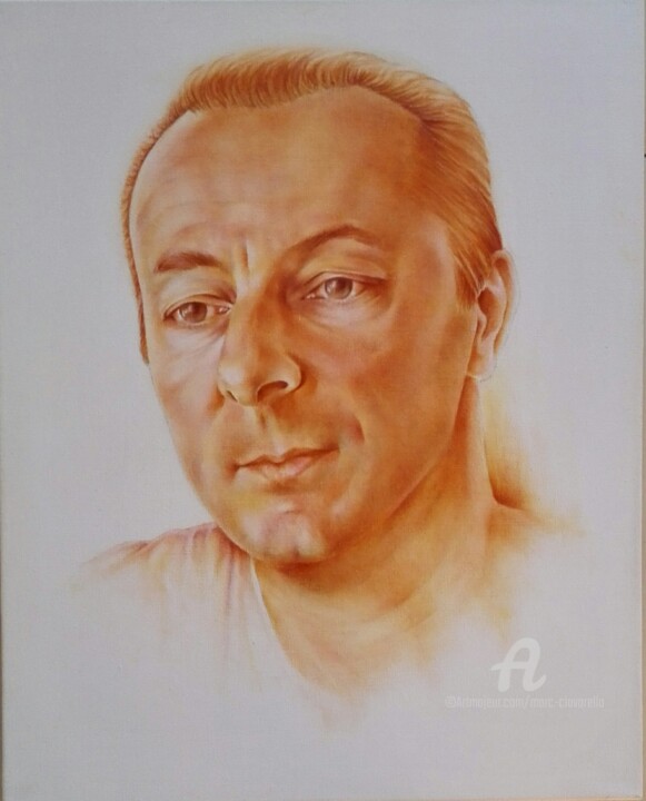 Pintura intitulada "autoportrait" por Marc Ciavarella, Obras de arte originais, Óleo