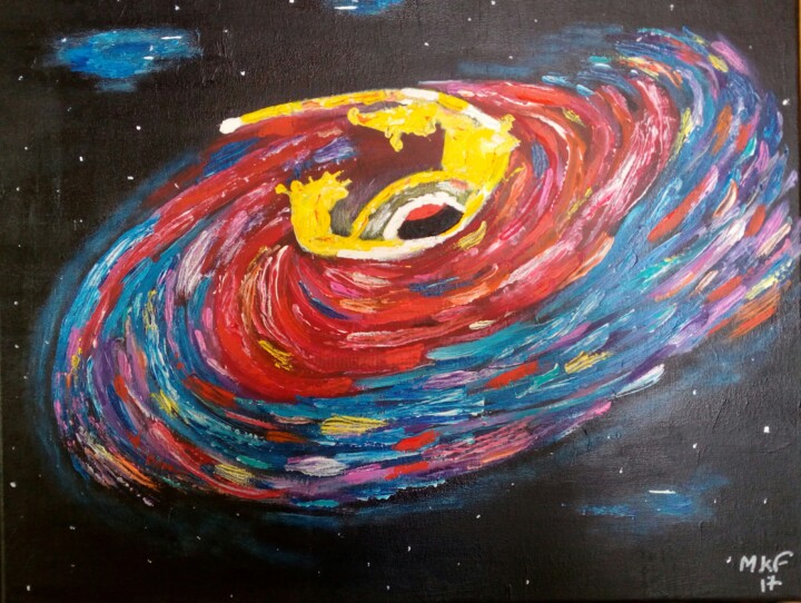 Pintura titulada "Black hole." por Marc Felix, Obra de arte original, Acrílico