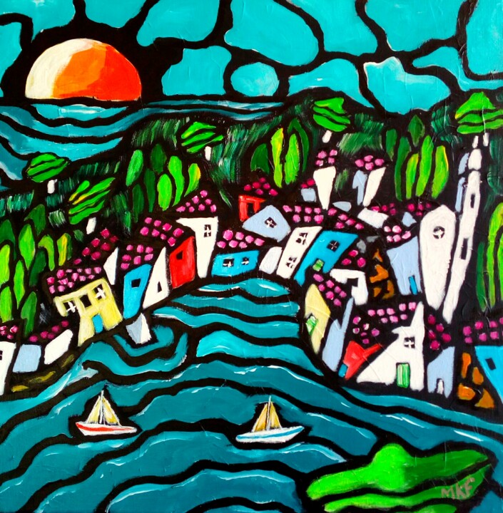 绘画 标题为“Portofino.” 由Marc Felix, 原创艺术品, 丙烯