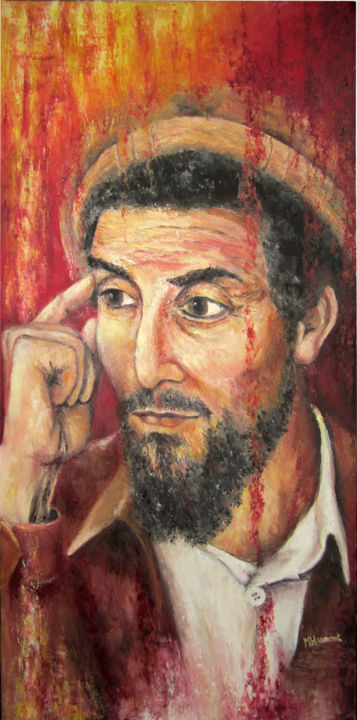 Painting titled "Massoud" by Marc Haumont, Original Artwork, Oil