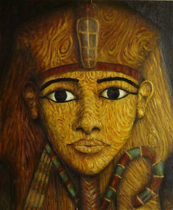 Peinture intitulée "Ramsès II" par Marc Haumont, Œuvre d'art originale, Huile