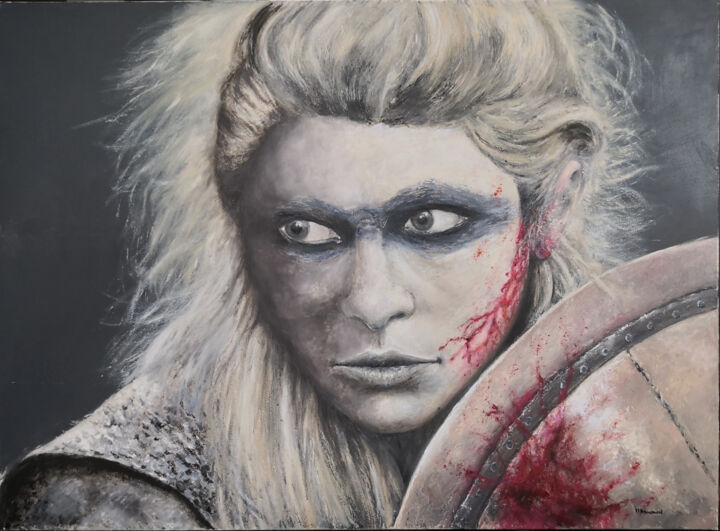 Peinture intitulée "Lagertha" par Marc Haumont, Œuvre d'art originale, Huile