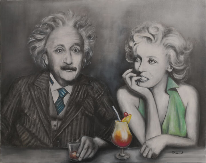 Peinture intitulée "Albert & Marylin" par Marc Haumont, Œuvre d'art originale, Huile