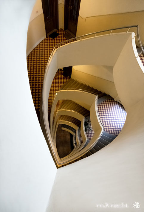 Фотография под названием "escalier design" - Marc Knecht Photographe, Подлинное произведение искусства, Не манипулируемая фо…