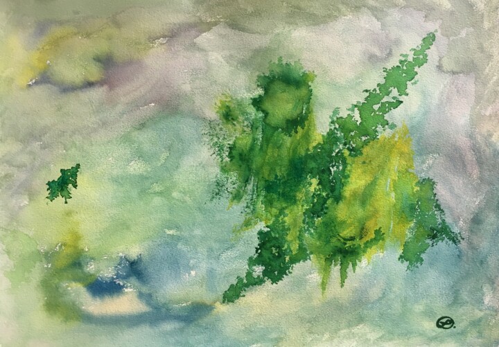 Malerei mit dem Titel "aqua-2015-04-25.jpg" von Marc Lasserre, Original-Kunstwerk, Aquarell