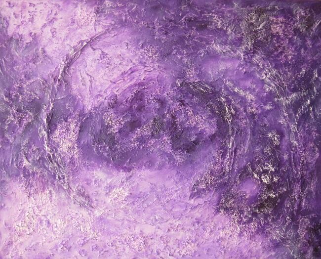 Peinture intitulée "Violette de Toulouse" par Marc Lasserre, Œuvre d'art originale, Huile Monté sur Châssis en bois