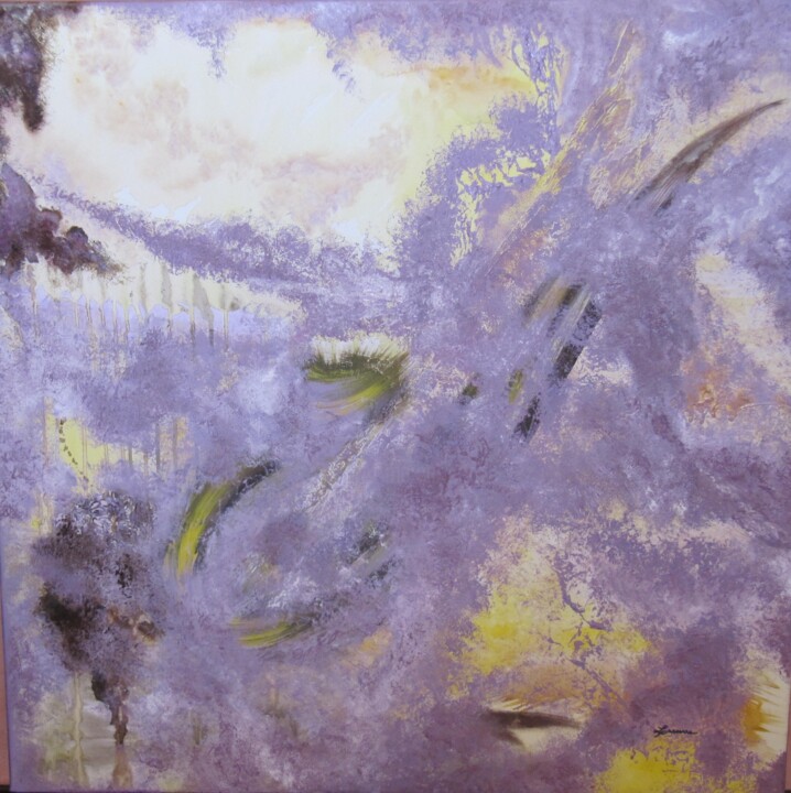 Pintura intitulada "Tourbillon de lavan…" por Marc Lasserre, Obras de arte originais, Acrílico