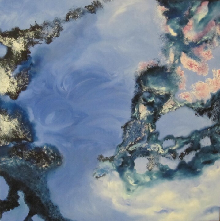 Painting titled "Nuages de corail.jpg" by Marc Lasserre, Original Artwork, Acrylic