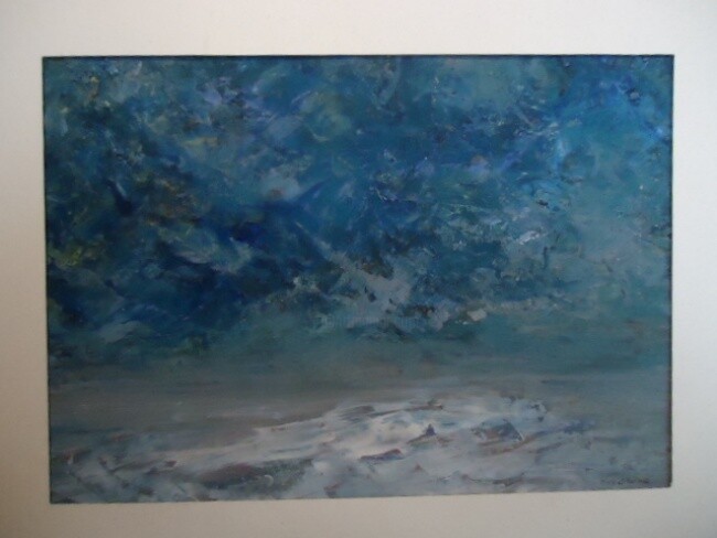 Painting titled "blues" by Marc Le Rude, Original Artwork