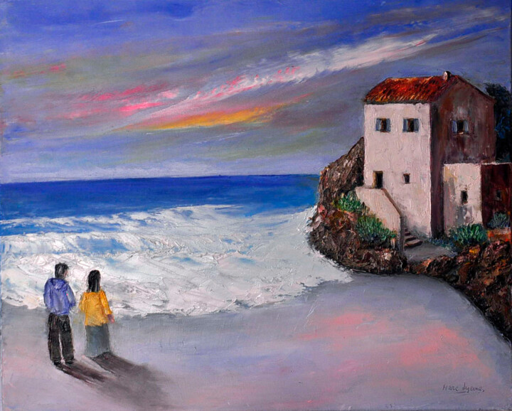 Painting titled "souvenir-de-corse.j…" by Marc Lejeune, Original Artwork, Oil