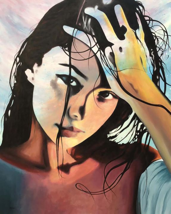 Peinture intitulée "Brune" par Marc Palluy, Œuvre d'art originale, Acrylique Monté sur Châssis