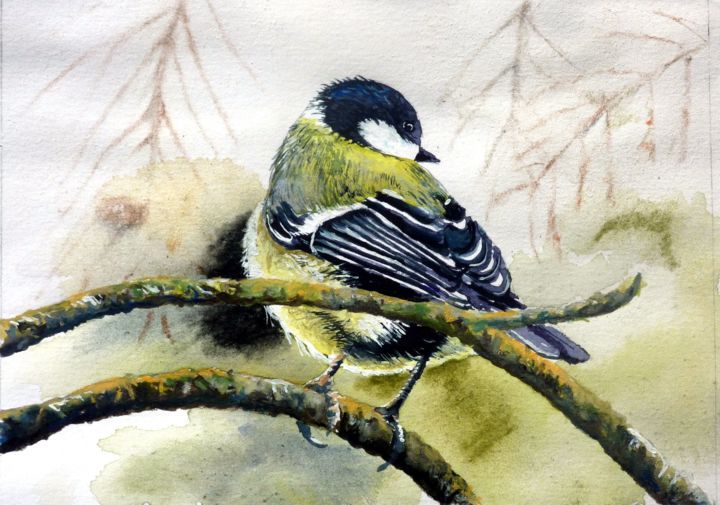 Painting titled "18x13-5.jpg" by Marc Pfund, Original Art, Watercolor