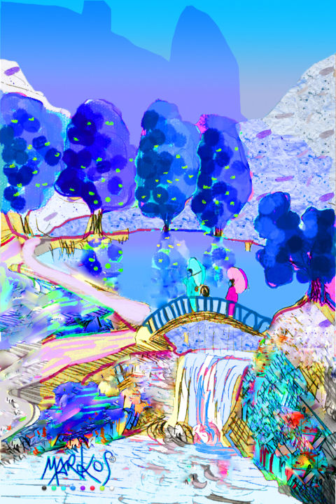 「Japon imaginaire 4」というタイトルの描画 Markosによって, オリジナルのアートワーク, デジタル