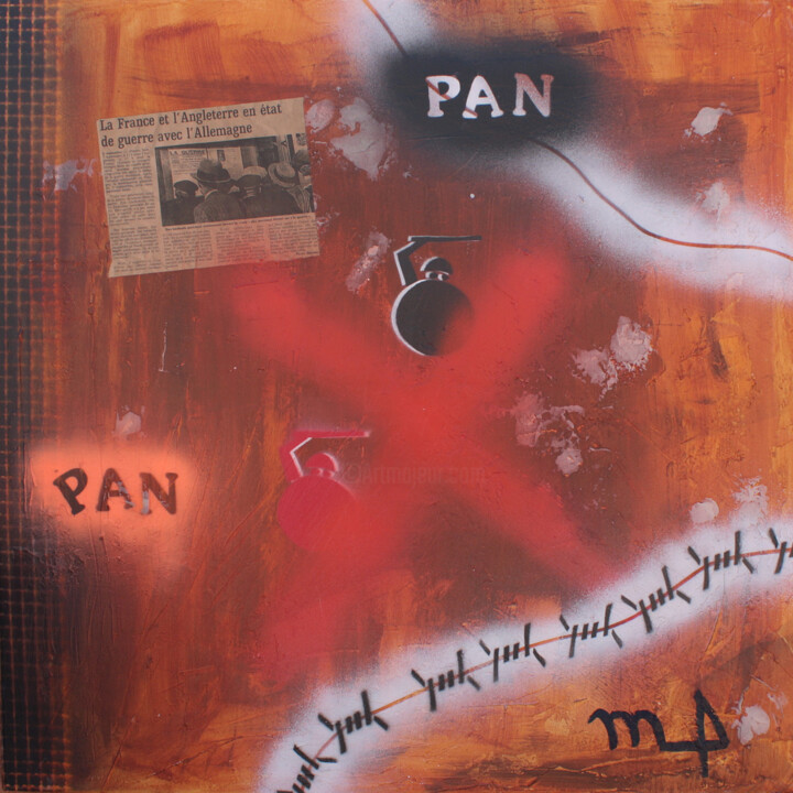 Painting titled "Bang-Bang" by Marc Taupin, Original Artwork, Oil