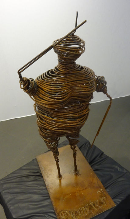Sculpture titled "Demeter" by Marc Terrade, Original Artwork, Metals