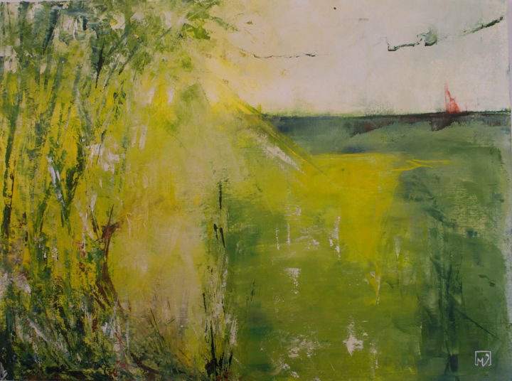 Peinture intitulée "En lisière de bois" par Vuillermoz Marc, Œuvre d'art originale, Huile