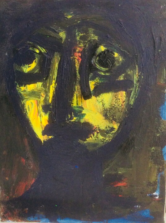 Картина под названием ""L'homme sombre"" - Marc Zarka, Подлинное произведение искусства, Масло