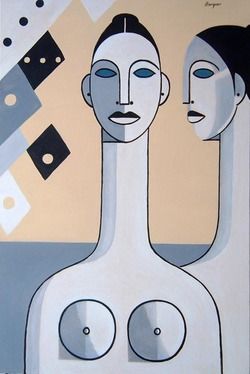 Peinture intitulée "woman" par Marc Barquer, Œuvre d'art originale