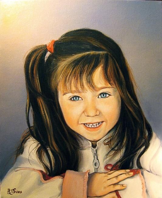 Peinture intitulée "Oh les beaux yeux !" par Marcel Boos, Œuvre d'art originale