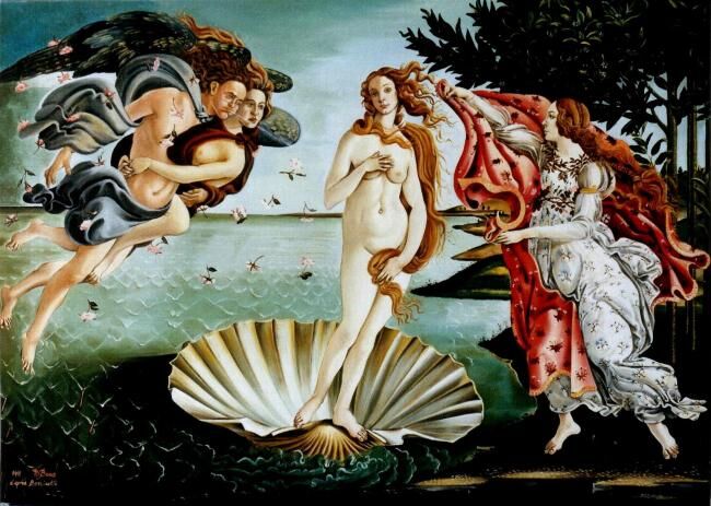 Pittura intitolato "La naissance de Vén…" da Marcel Boos, Opera d'arte originale