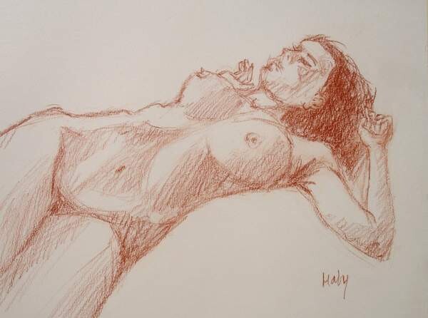 Drawing titled "NU COUCHé" by Marcel Clerc, Original Artwork, Other