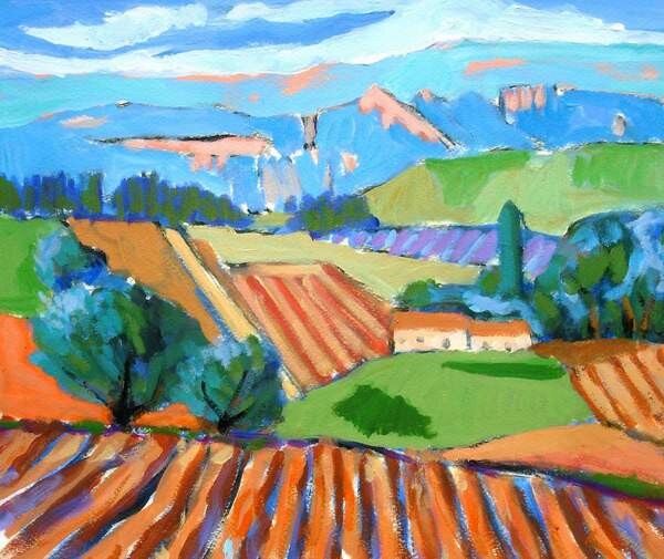 Schilderij getiteld "PROVENCE" door Marcel Clerc, Origineel Kunstwerk