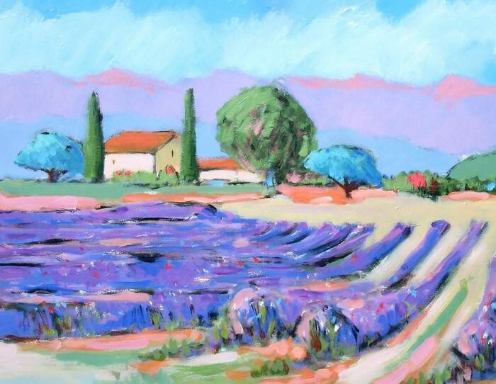 Painting titled "MALY -PROVENCE ET L…" by Marcel Clerc, Original Artwork, Acrylic