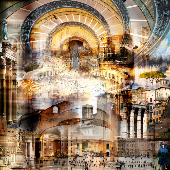 Photography titled "Il Vaticano" by Marcel Nakache, Original Artwork, Manipulated Photography