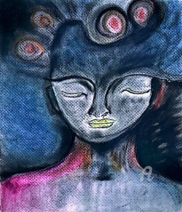 Рисунок под названием "You" - Marcela Diaz (Prema), Подлинное произведение искусства, Древесный уголь