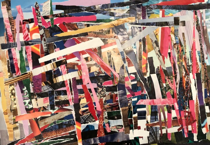 Collages titulada "rose" por Atelier Marcele, Obra de arte original, Collages