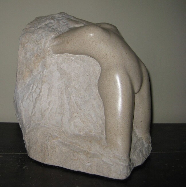 Skulptur mit dem Titel "Ange ou démon (Fr)" von Marcelin Fortin, Original-Kunstwerk