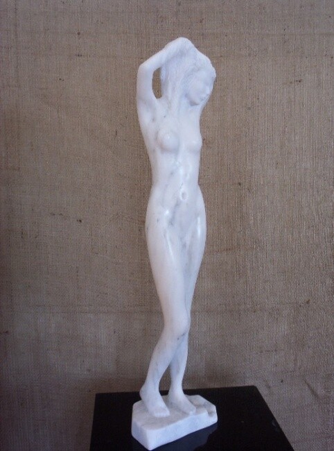 Sculpture intitulée "A la fontaine" par Marcelin Fortin, Œuvre d'art originale