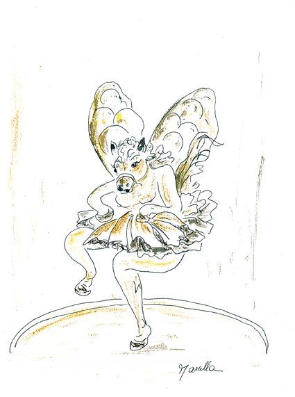Disegno intitolato "dansons" da Marcella M, Opera d'arte originale, Altro