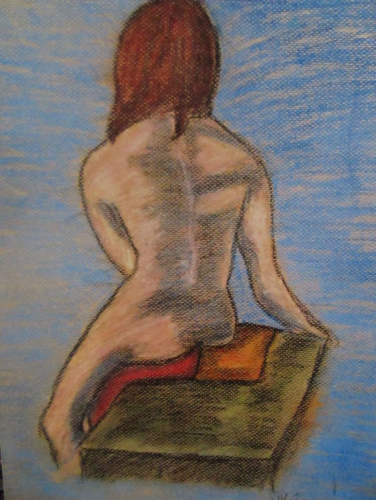 Painting titled "SOLITUDINE" by Marcella Molea, Original Artwork, Pastel