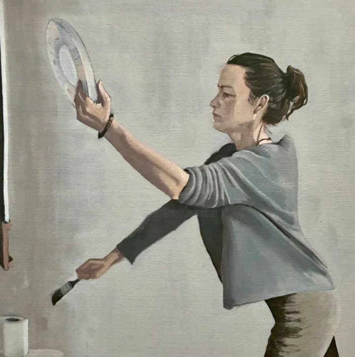 Painting titled "Aine Devine Dancing…" by Marcella Marais, Original Artwork, Oil