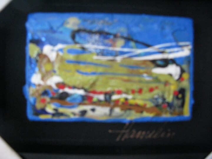 Peinture intitulée "Un ciel en bleu" par Marcelle Hamelin, Œuvre d'art originale, Huile