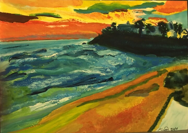 Malerei mit dem Titel "View on Lembongan I…" von Marcello Cultrera, Original-Kunstwerk, Öl