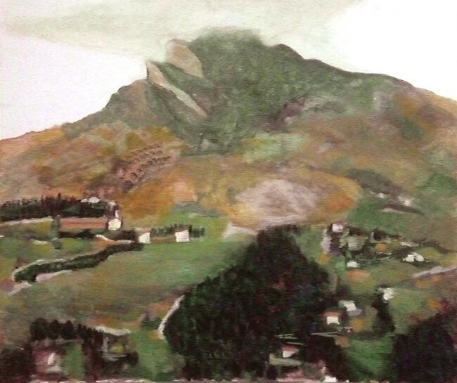 Pittura intitolato "il monte dell'ascen…" da Marcello Picardi, Opera d'arte originale